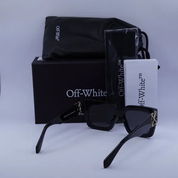 Off-White OERI14D MYSTIC 1007 Sunglasses Black Square Frame 